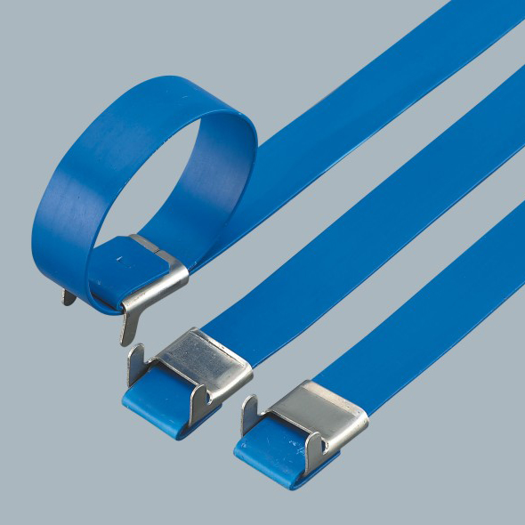 不锈钢包塑扎带—L型锁紧式