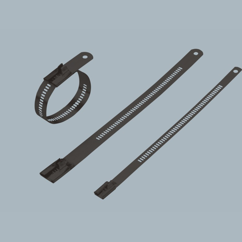 不锈钢喷塑扎带—阶梯型多重锁紧式